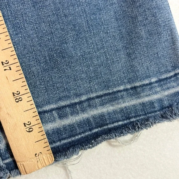 Judy Blue Flare Jeans Women Size 3 24x30 Blue Excellent Raw Hem High Rise - Picture 7 of 10